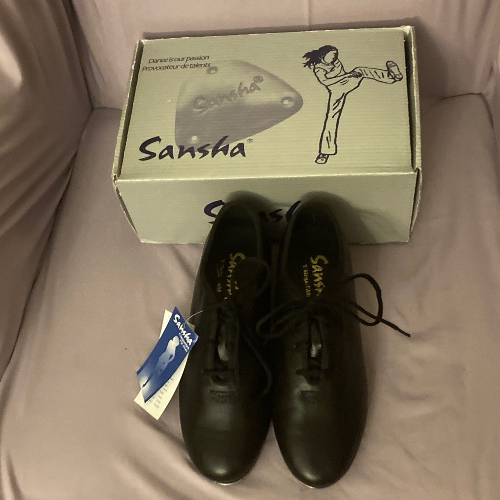 Sansha Black Adult Tap shoes